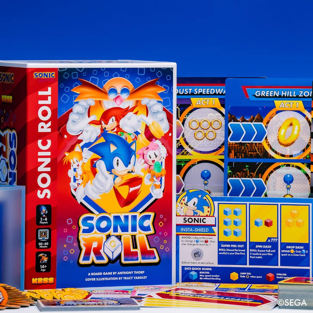 Sonic Roll Board Game- Licensed Strategy Game  NEW - NE32626