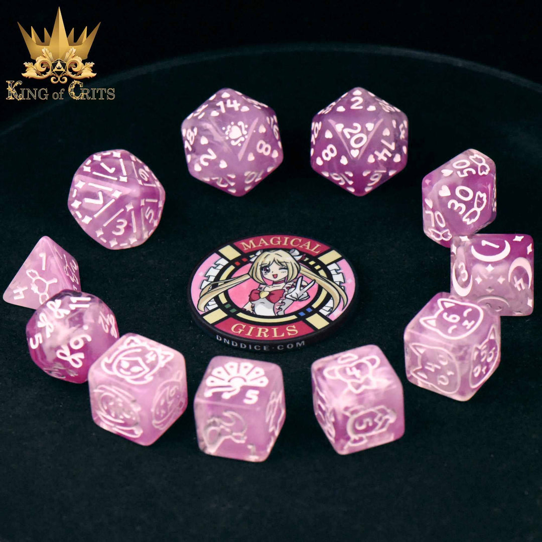 King of Crits Magical Girls - 11 Dice Set NE4226