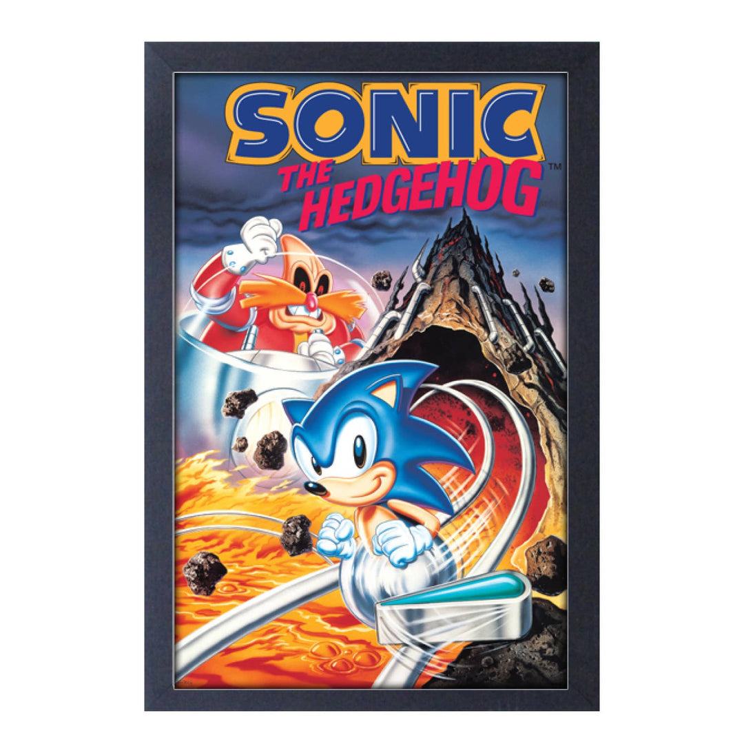 Sonic Pinball Framed Art Print