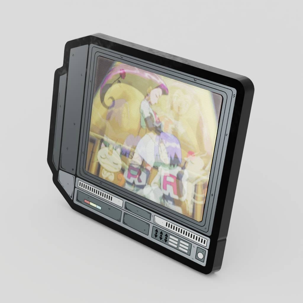 2.5" Lenticular Pokemon Team Rocket CRTV Pin