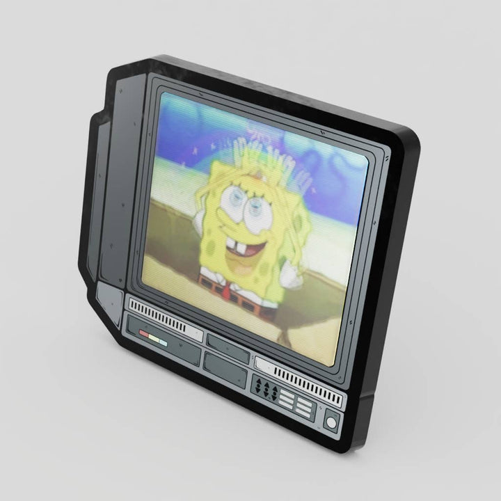2.5" Lenticular Spongebob CRTV Pin - NE32726