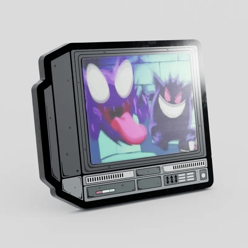 2.5" Lenticular Gengar Laugh CRTV Pin - NE32726
