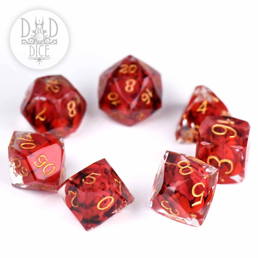 King of Crits Roses are Red (Handmade) Dice Set NE4226