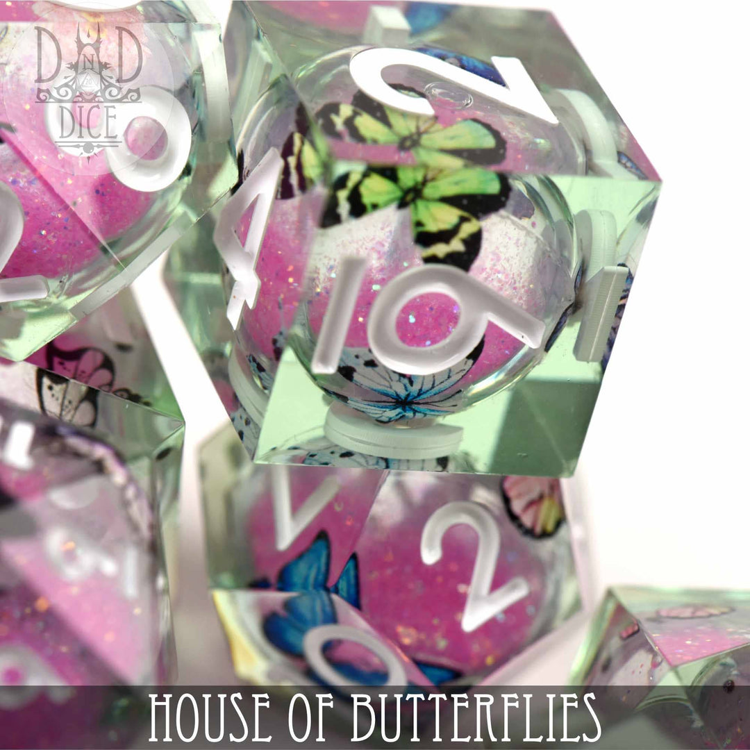King of Crits House of Butterflies (Liquid Core) Dice Set NE4226