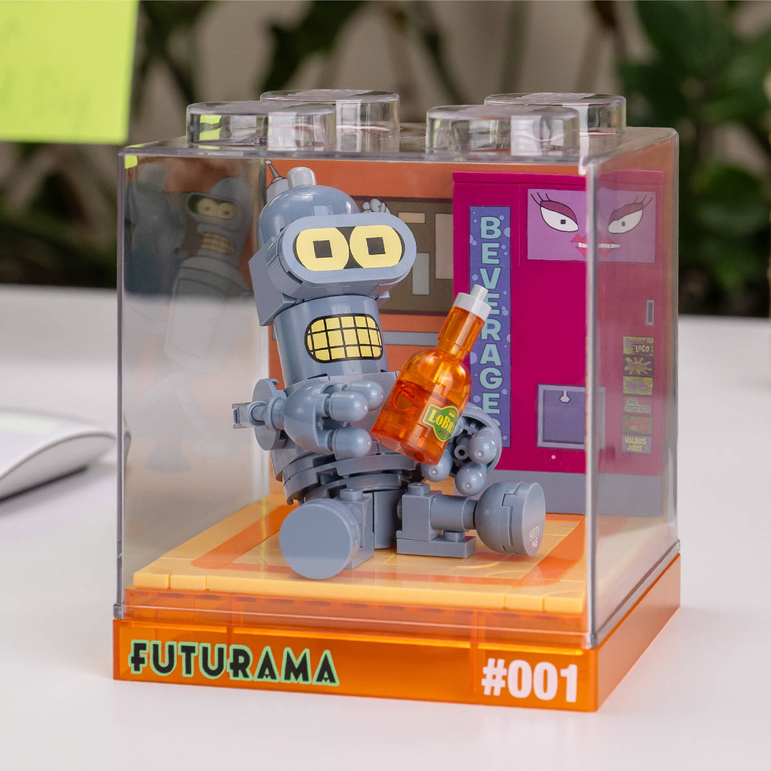 BrickCraft Futurama Baby Bender Box! Collectible Display Cube - NE33126