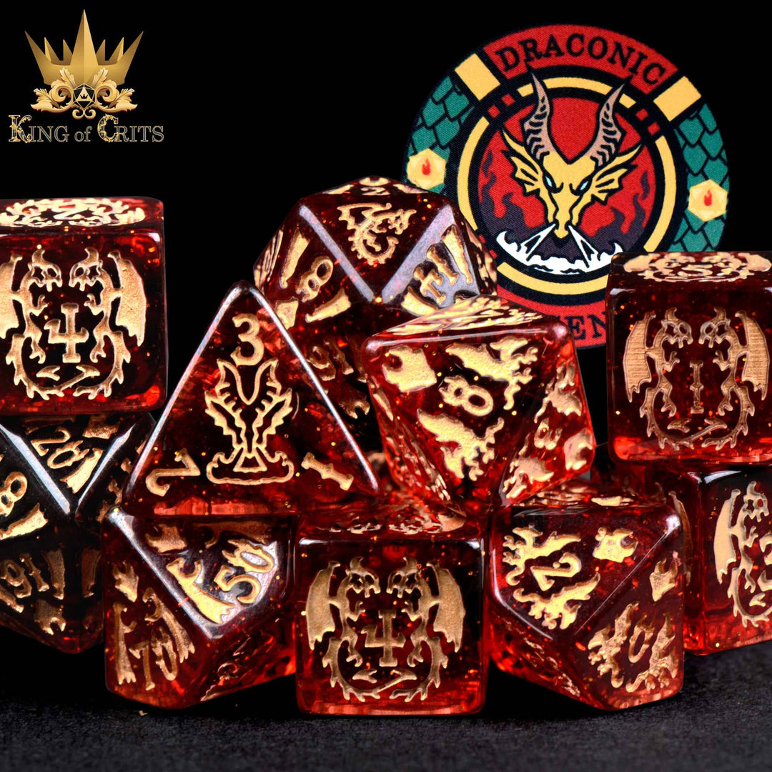 King of Crits Draconic Descent - 11 Dice Set NE4226