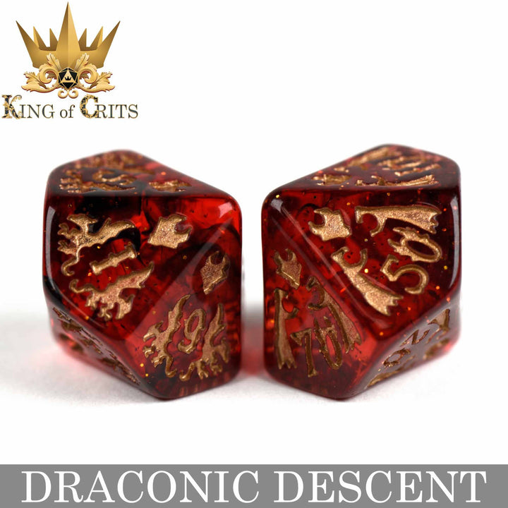 King of Crits Draconic Descent - 11 Dice Set NE4226