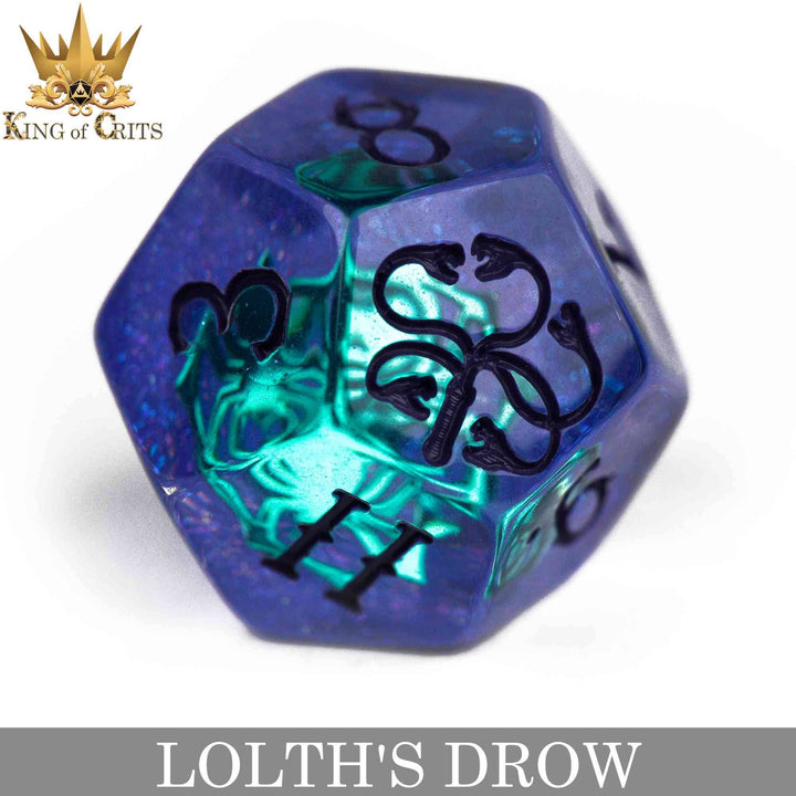 King of Crits Lolth's Drow - 11 Dice Set NE4226