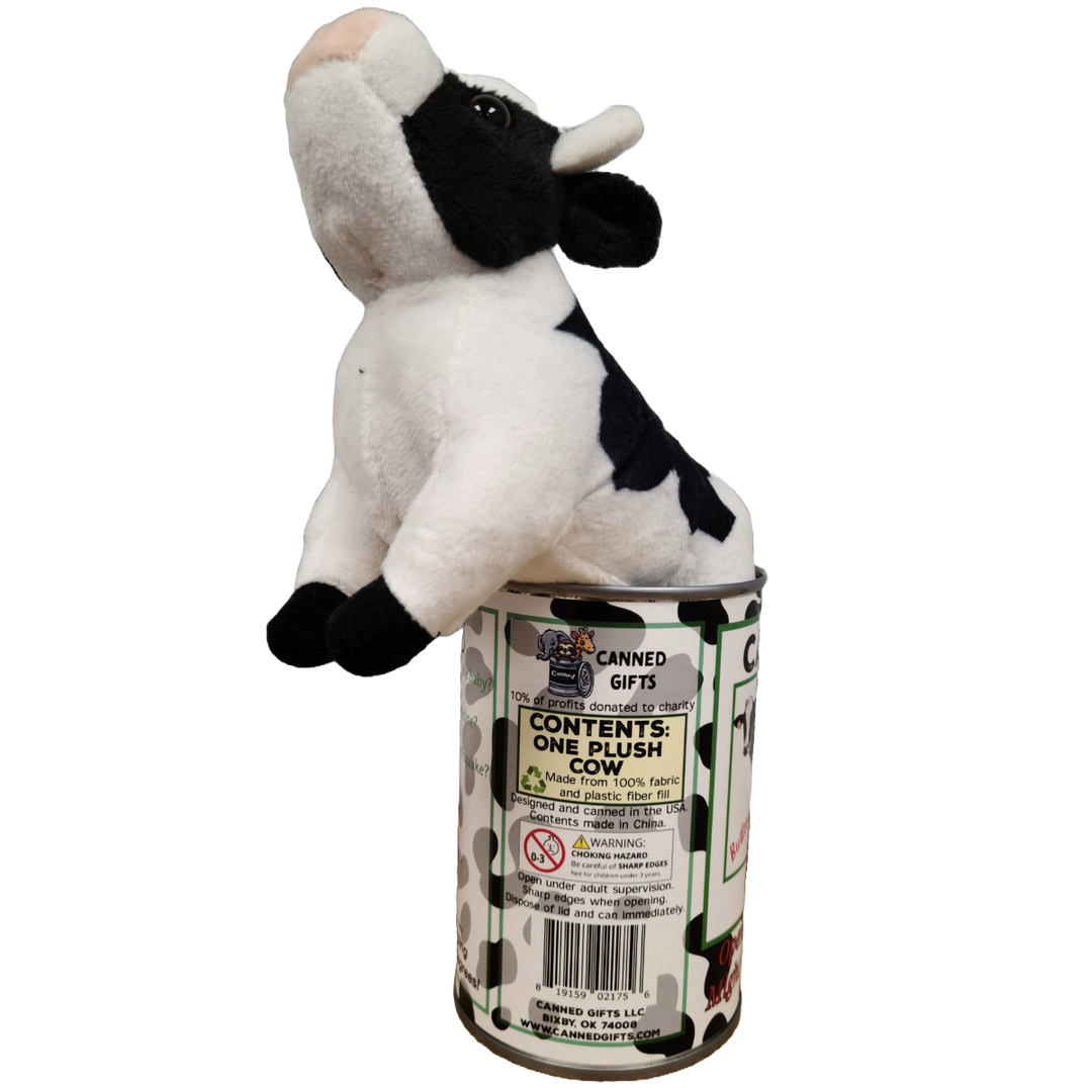 Canned Cow | Stuffed Farm Animal Plush w/Jokes | Unique Gift NE32026