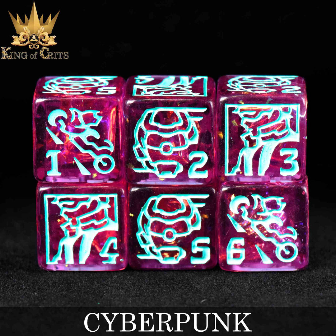 King of Crits Cyberpunk - 11 Dice Set NE4226
