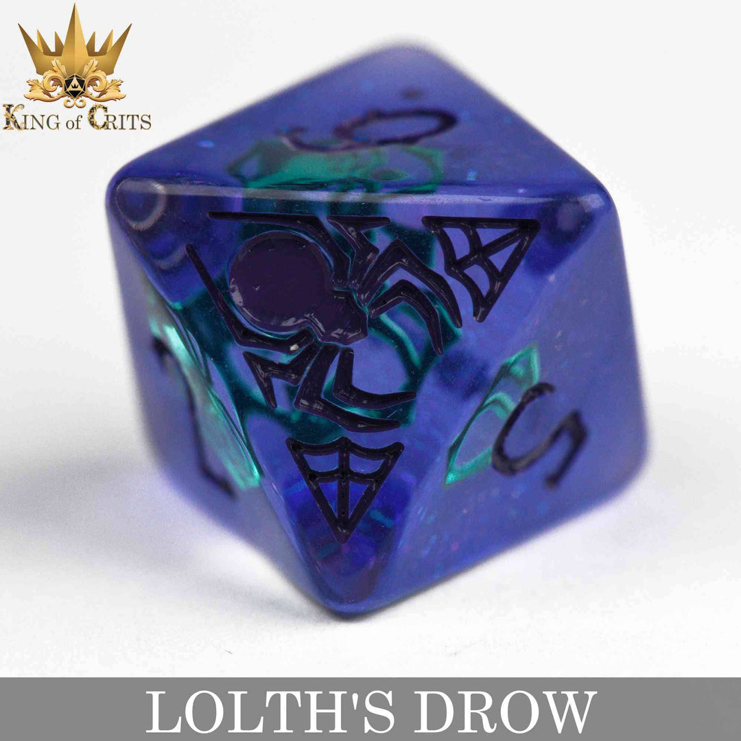 King of Crits Lolth's Drow - 11 Dice Set NE4226