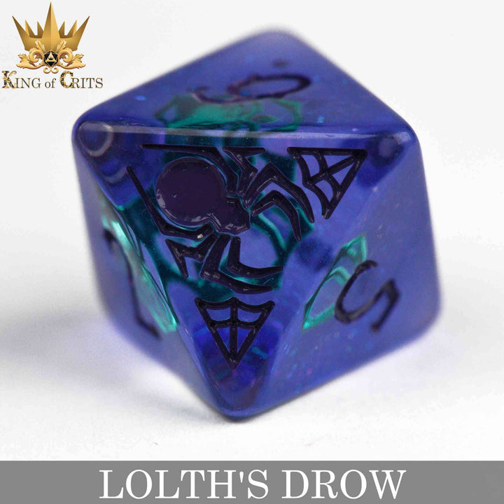 King of Crits Lolth's Drow - 11 Dice Set NE4226