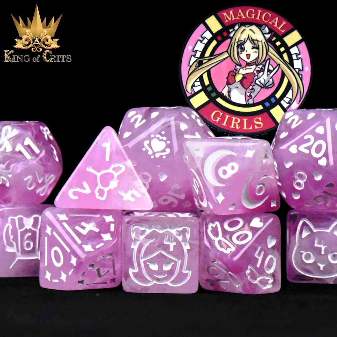 King of Crits Magical Girls - 11 Dice Set NE4226