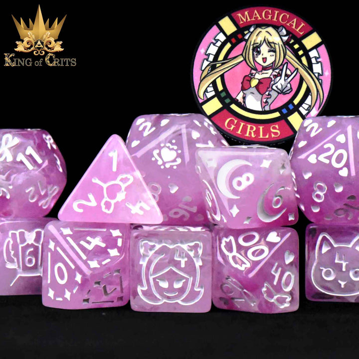 King of Crits Magical Girls - 11 Dice Set NE4226