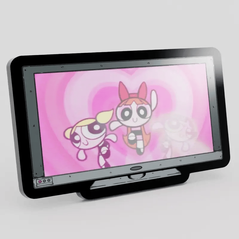 Monitor Lenticular Power Puff Girls Enamel Pin NE81526