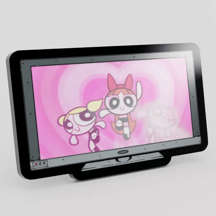 Monitor Lenticular Power Puff Girls Enamel Pin NE81526
