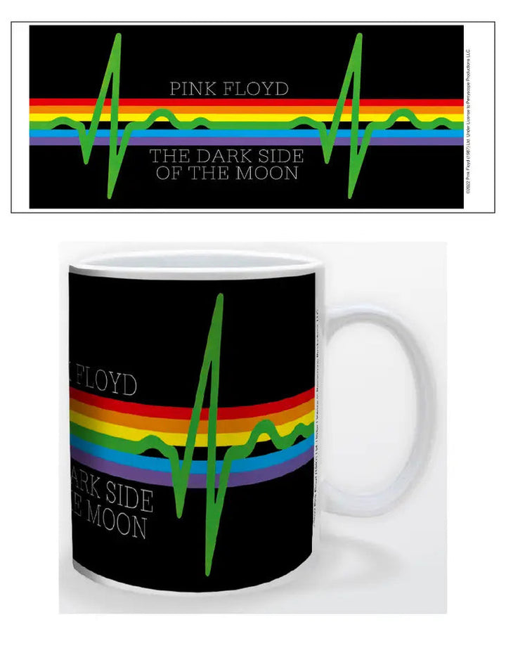 Pink Floyd -Dark Side of the Moon Rainbow Heart Beat 11oz Mug