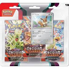 Pokemon TCG Obsidian Flames Booster Three Pack with Eevee Promo Card