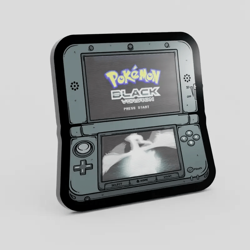 3DS 2.5" Lenticular Pokemon Black Pin