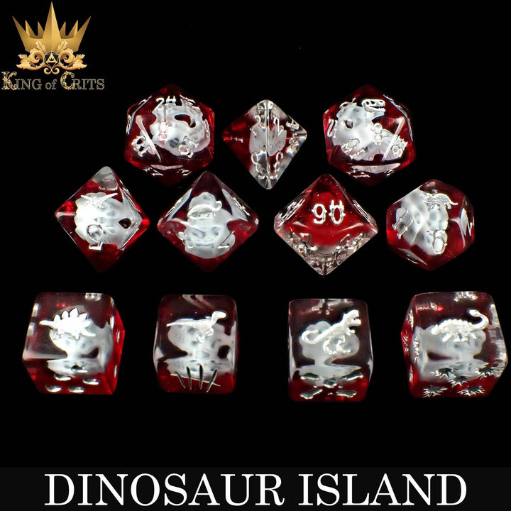 King of Crits Dinosaur Island - 11 Dice Set NE4226