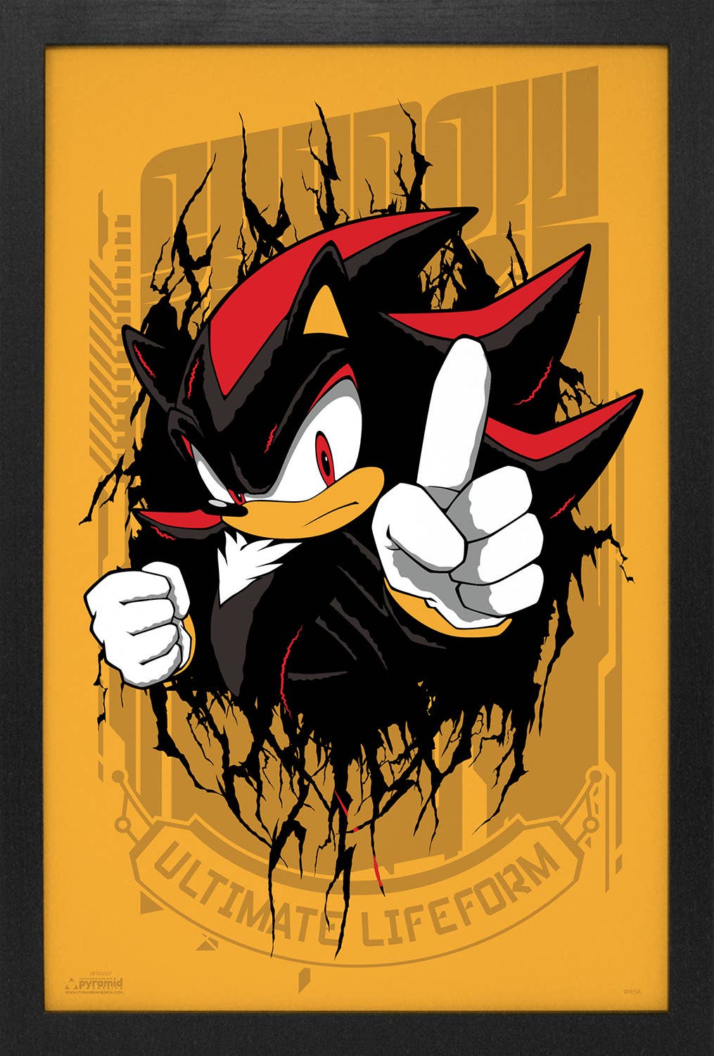Modern Sonic Chaos Shadow Ultimate Lifeform Framed Art Print