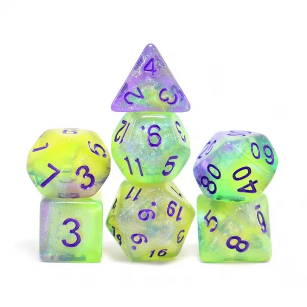 Glow in the Dark - Luminescent Jellyfish RPG Dice Set - NE043026