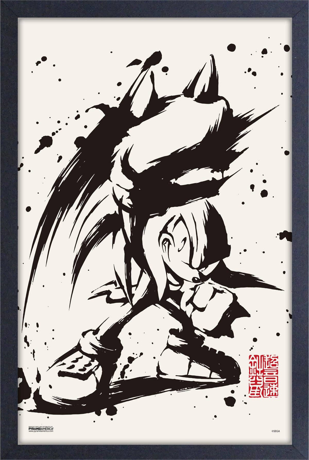 Sonic Inked Knuckles Framed Art Print