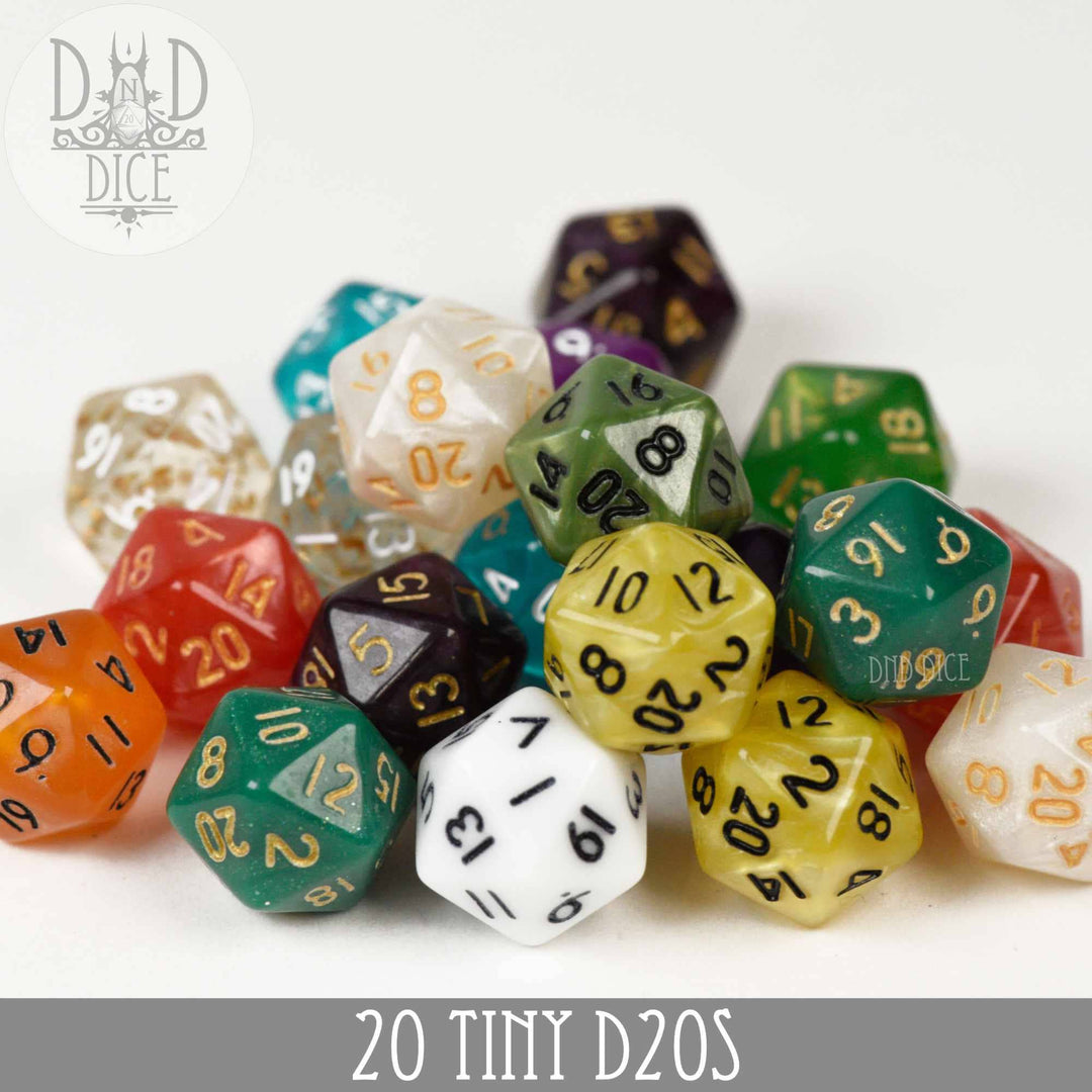 King of Crits 20 Tiny D20's Dice NE4226