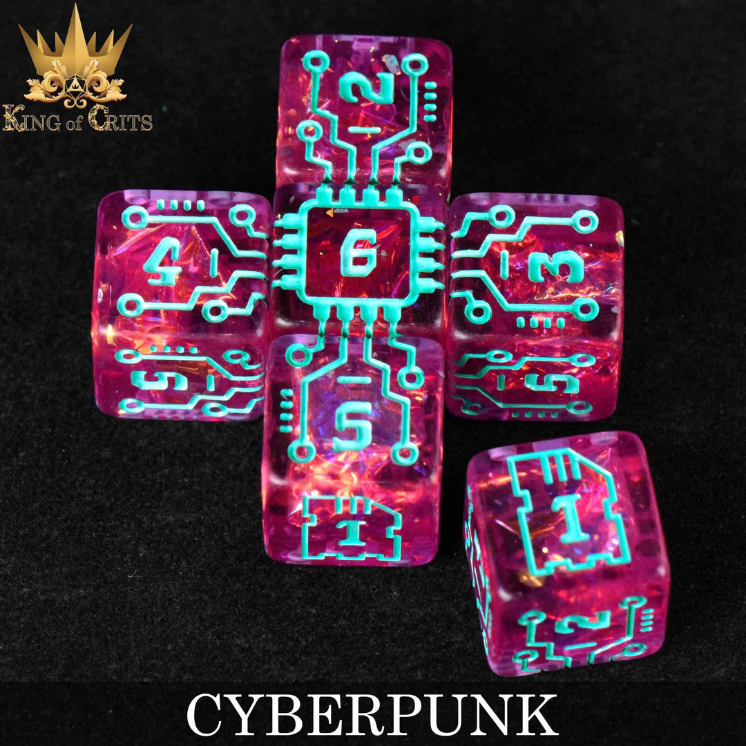 King of Crits Cyberpunk - 11 Dice Set NE4226