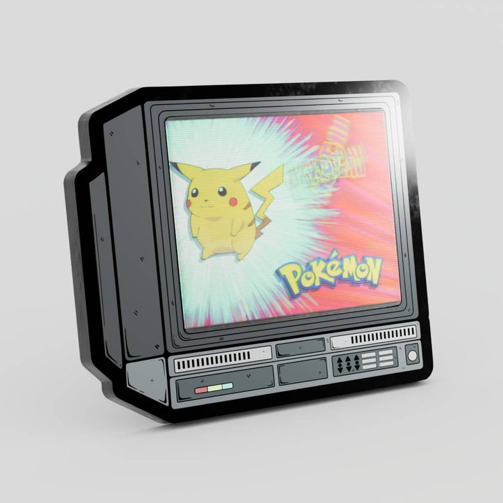 2.5" Lenticular Anime Whos That Pokemon CRTV Enamel Pin - NE32726