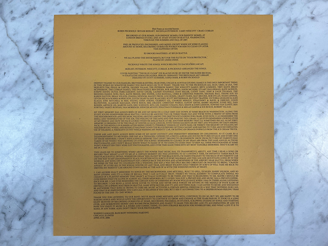 Fleet Foxes - Fleet Foxes (Black Vinyl, 2LP’s) Very Good Plus VR103026