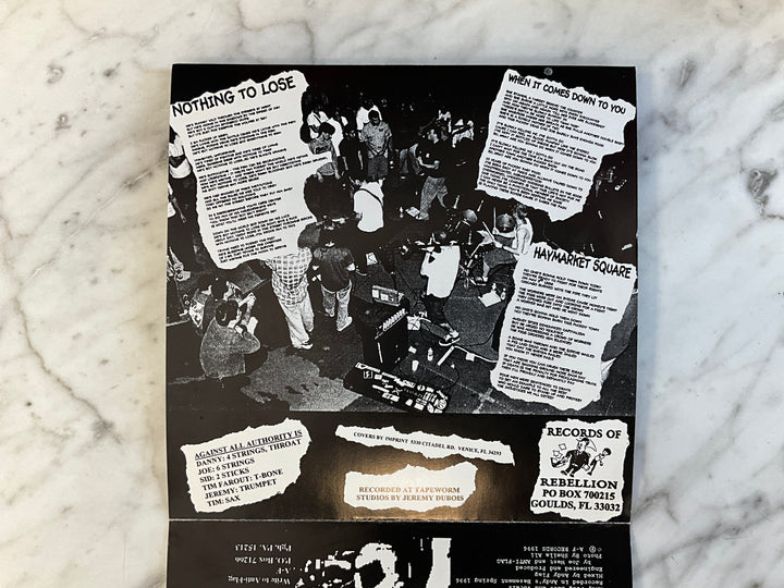 Against All Authority / Anti-Flag (Red Vinyl, 7”) Very Good VR102626