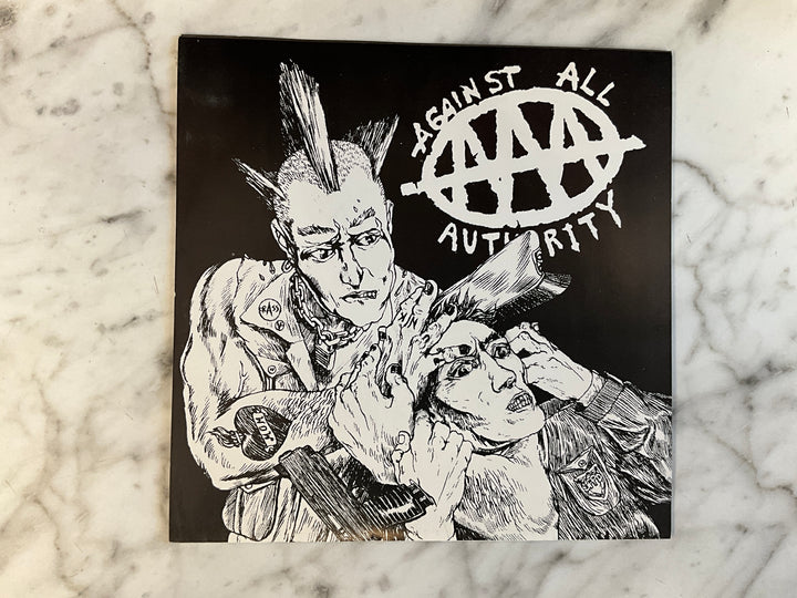 Against All Authority / Anti-Flag (Black Vinyl, 7”) Very Good VR102926