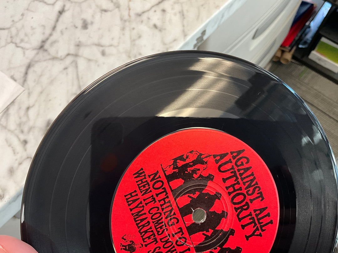 Against All Authority / Anti-Flag (Black Vinyl, 7”) Very Good VR102926