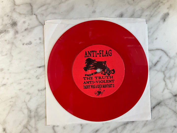 Against All Authority / Anti-Flag (Red Vinyl, 7”) Very Good VR102626
