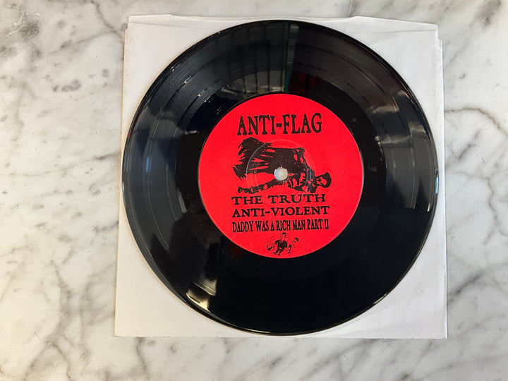 Against All Authority / Anti-Flag (Black Vinyl, 7”) Very Good VR102926