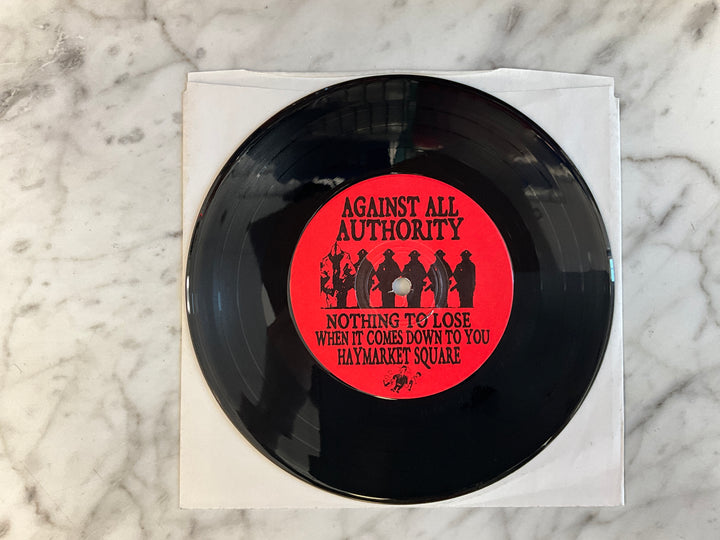 Against All Authority / Anti-Flag (Black Vinyl, 7”) Very Good VR102926