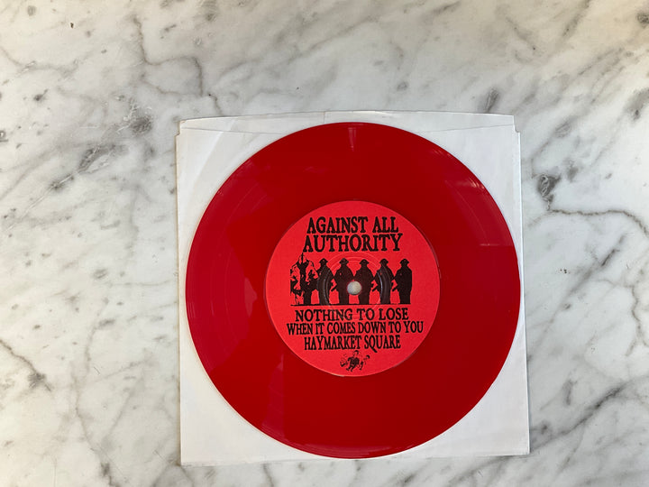 Against All Authority / Anti-Flag (Red Vinyl, 7”) Very Good VR102626