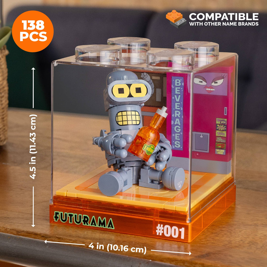 BrickCraft Futurama Baby Bender Box! Collectible Display Cube - NE33126
