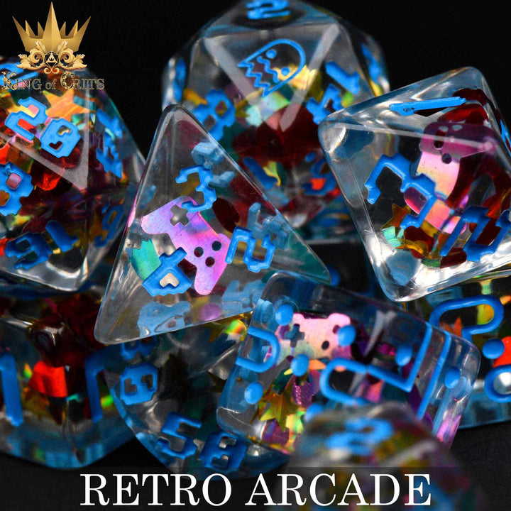 King of Crits Retro Arcade - 11 Dice Set NE4226