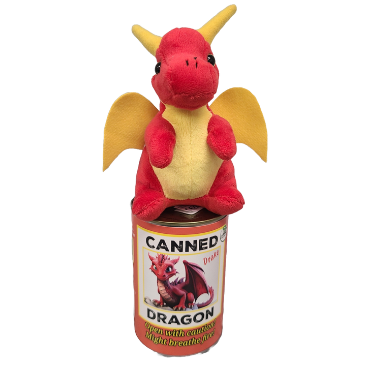 Canned Dragon | Stuffed Animal Plush w/Jokes | Unique Gift NE32026