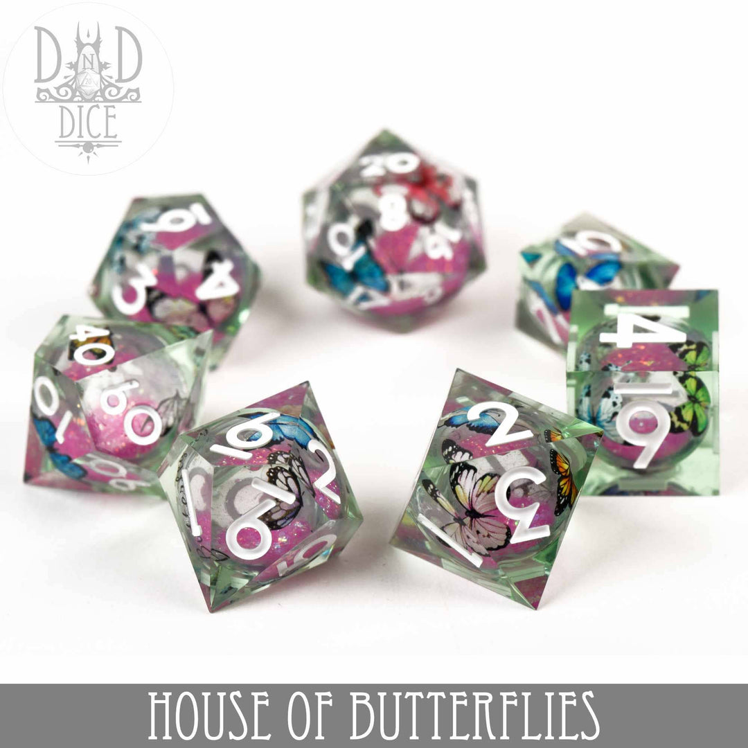 King of Crits House of Butterflies (Liquid Core) Dice Set NE4226