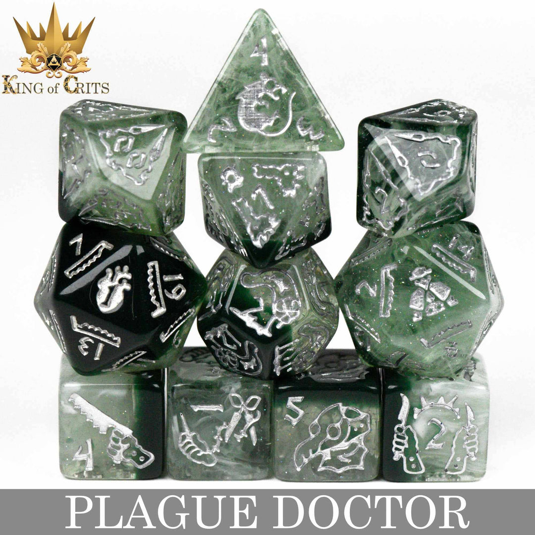King of Crits Plague Doctor - 11 Dice Set NE4226