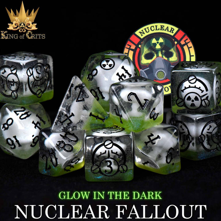King of Crits Nuclear Fallout - 11 Dice Set (Glow) NE4226