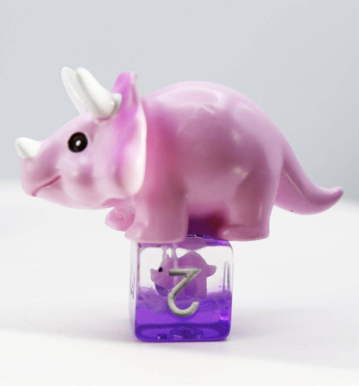 Pink Triceratops RPG Dice Set - NE043026