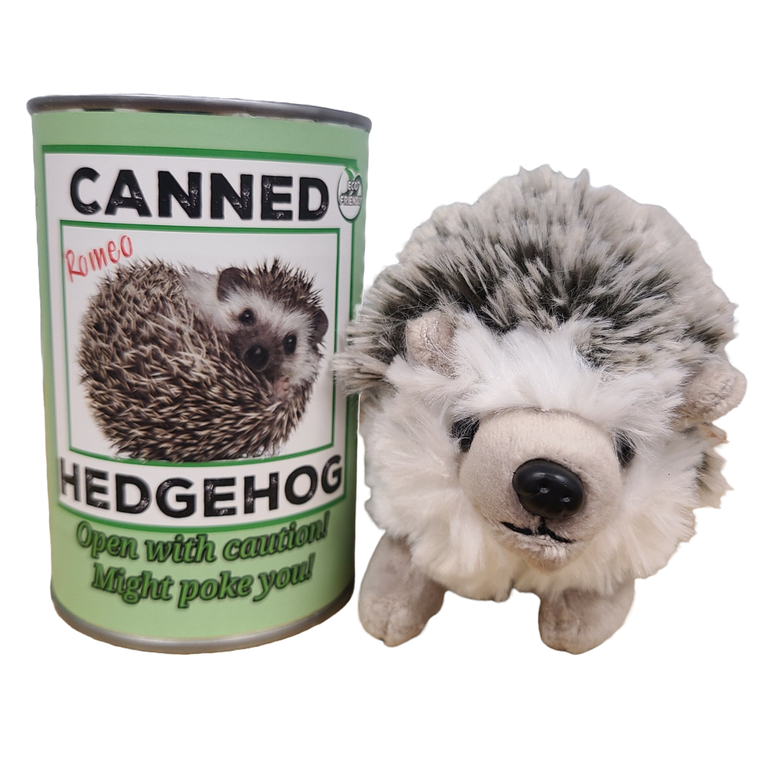 Canned Hedgehog | Stuffed Animal Plush w/Funny Jokes | Gift NE32026