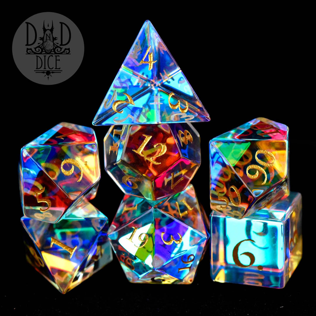 King of Crits Infinity Prism Glass Dice Det (Gift Box) NE4226