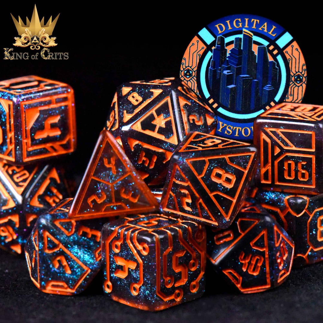 King of Crits Digital Dystopia - 11 Dice Set NE4226