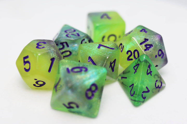 Glow in the Dark - Luminescent Jellyfish RPG Dice Set - NE043026