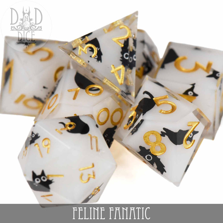 King of Crits Feline Fanatic (Handmade) Dice Set NE4226